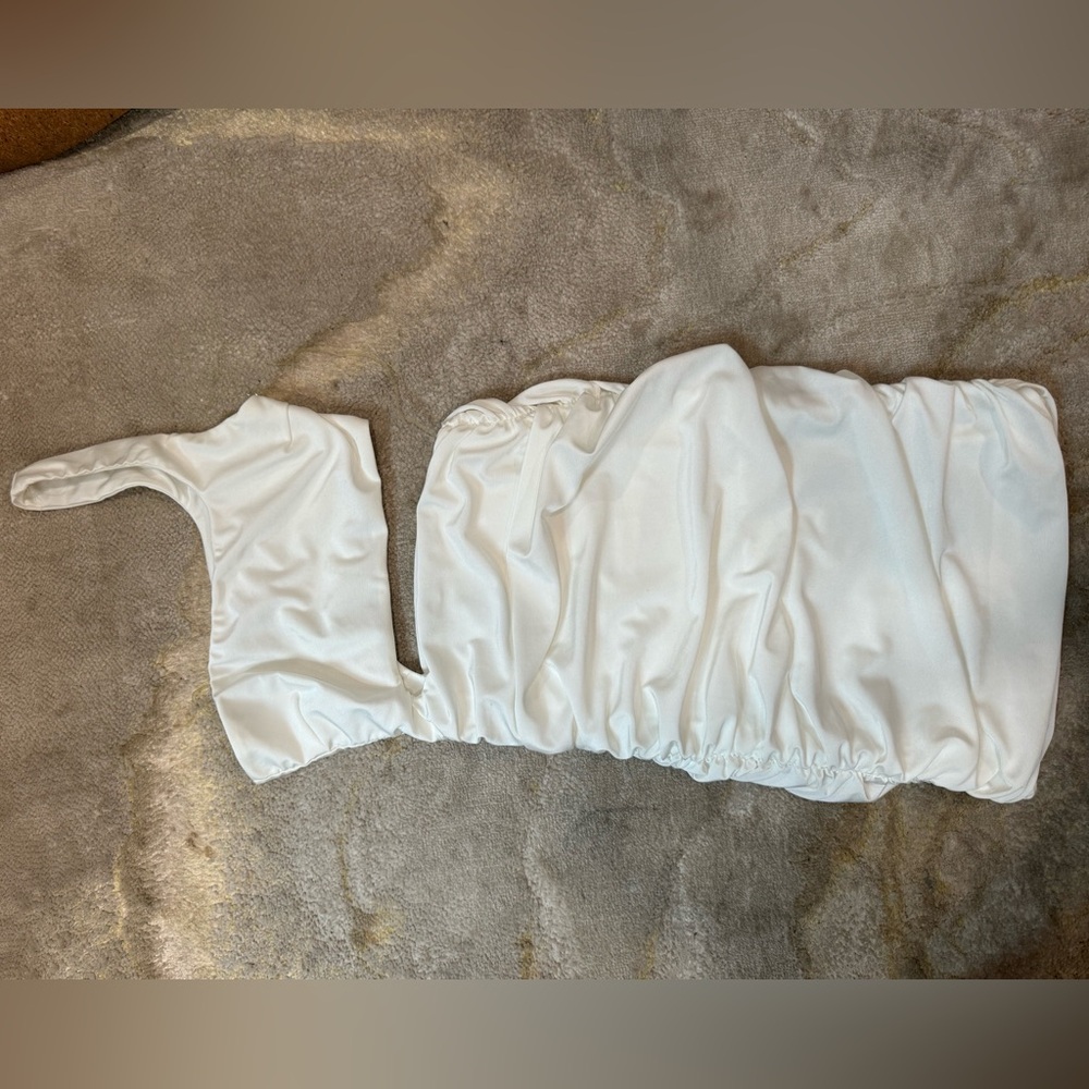 White cut out mini dress